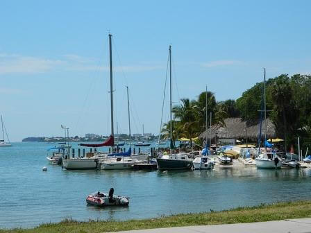 Sarasota sea bay and boats